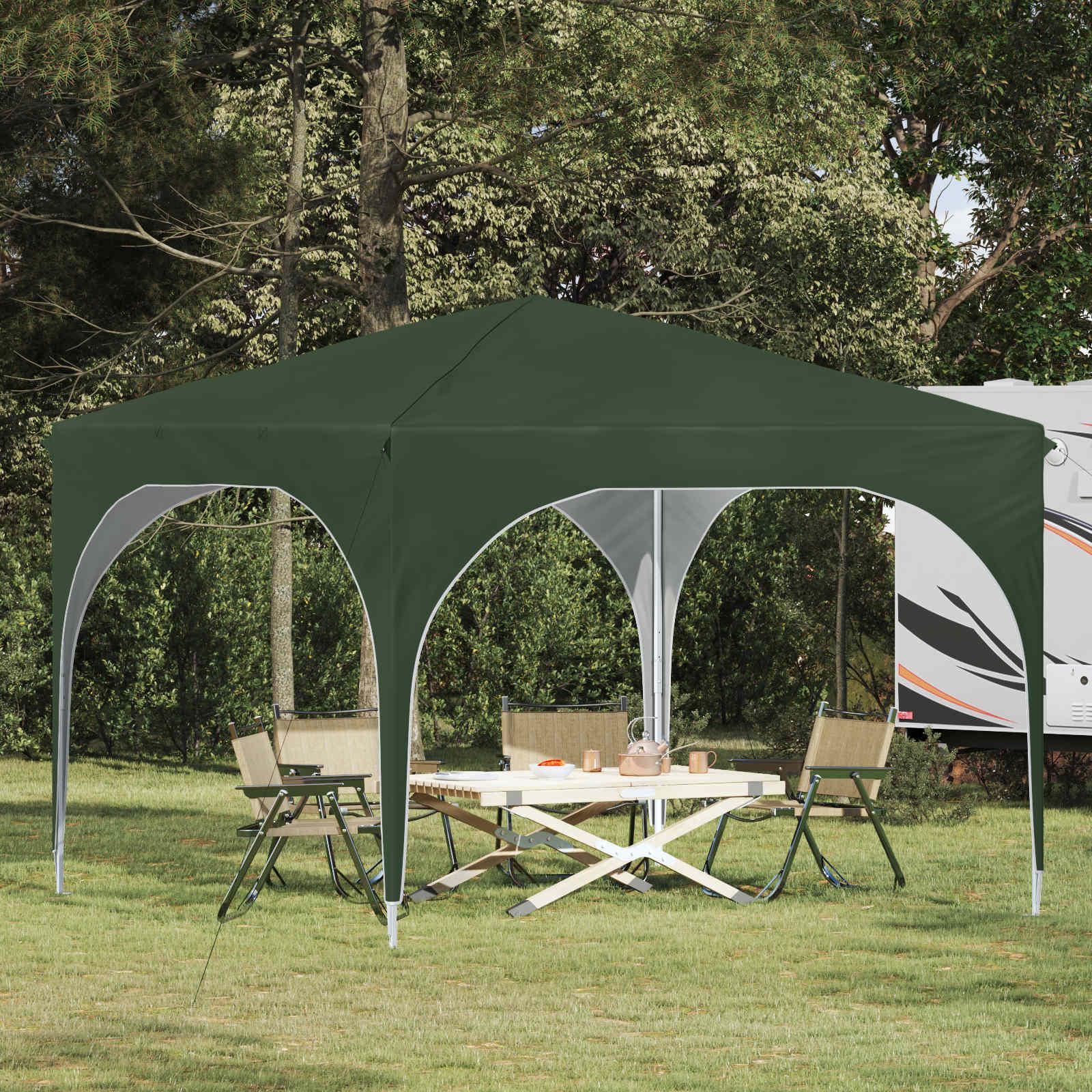 Pop-up Festtelt 290 x 290 x 245 cm Grøn billede