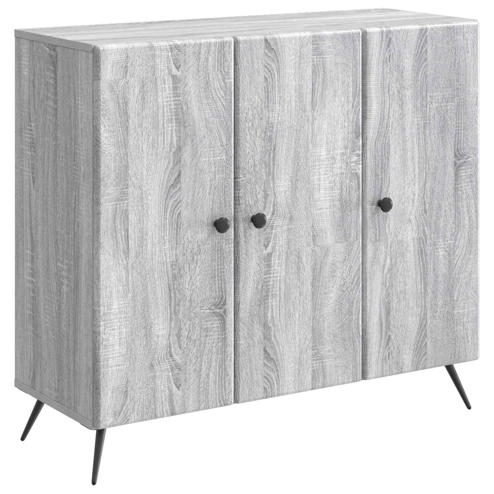 Sidebord Grå sonoma-eg 89 x 34,5 x 80 cm Konstrueret træ billede