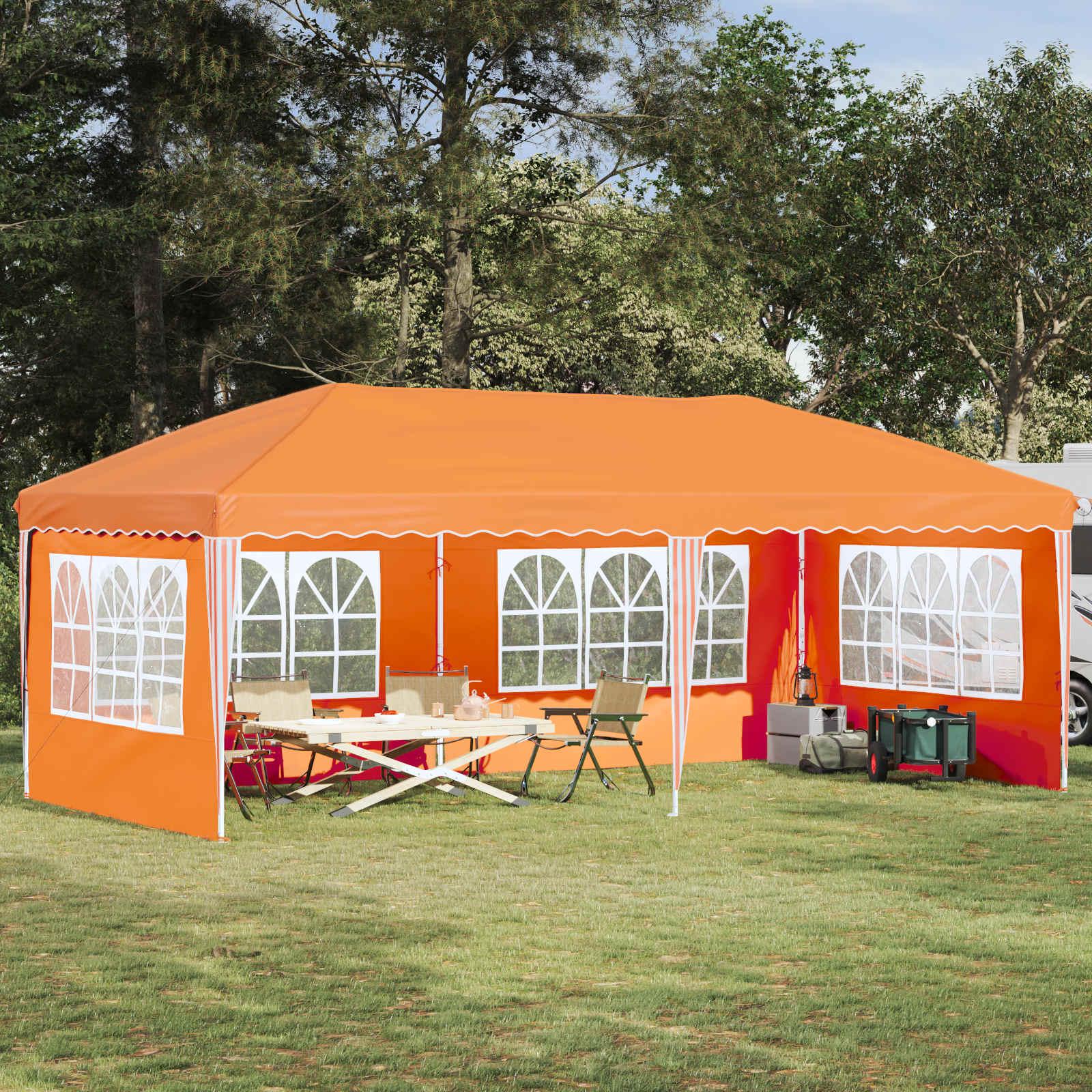 Pop-up Festtelt 575 x 289 x 245 cm Orange billede