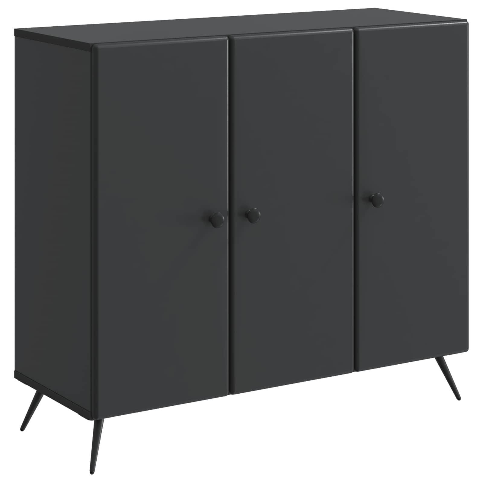 Sidebord Sort 89 x 34,5 x 80 cm Konstrueret træ billede