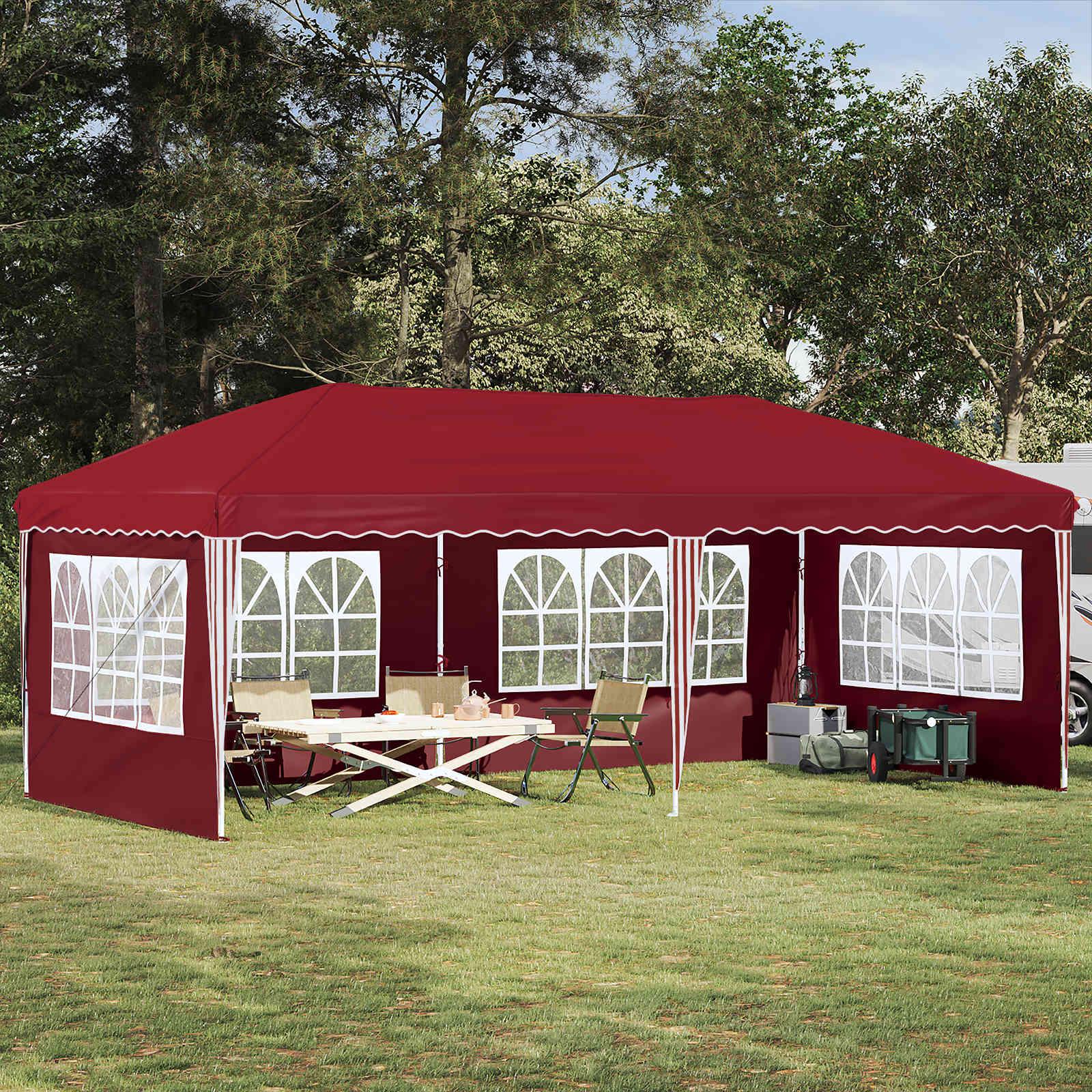 Pop-up Festtelt 575 x 289 x 245 cm Bordeaux billede