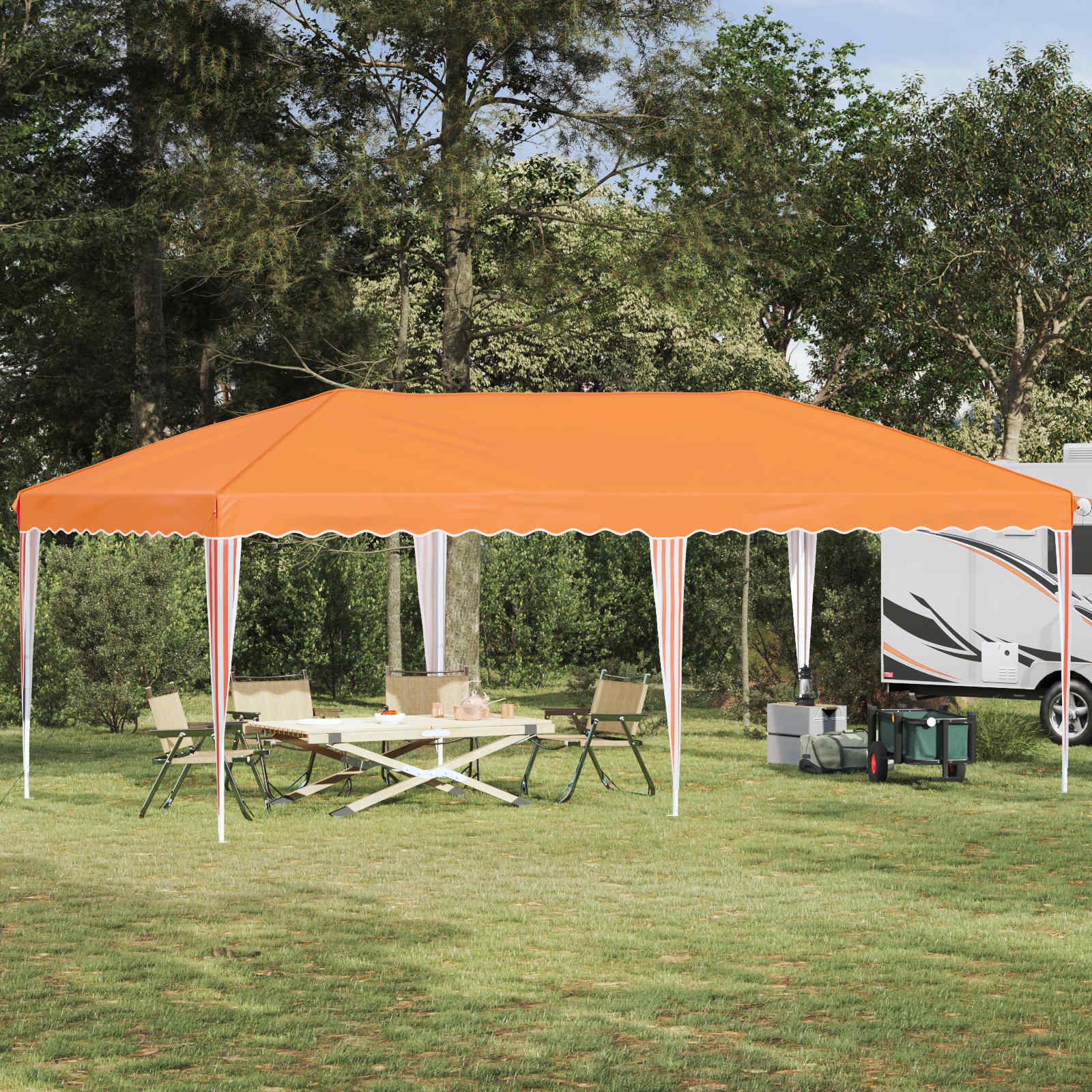 Pop-up Festtelt 575 x 290 x 245 cm Orange billede