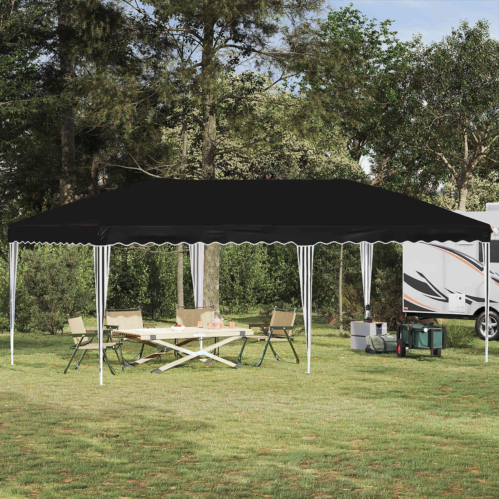 Pop-up Festtelt 575 x 290 x 245 cm Sort billede