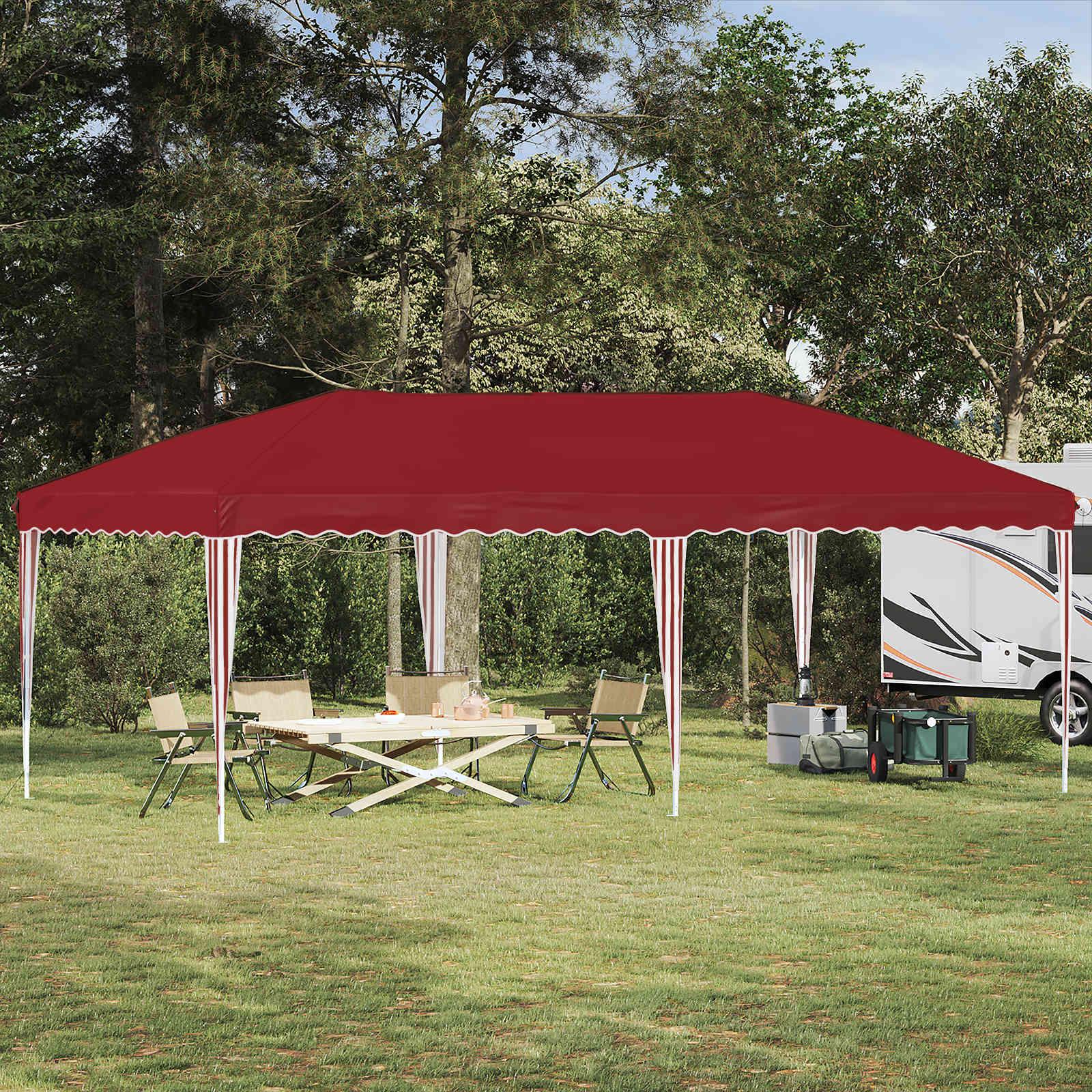 Pop-up Festtelt 575 x 290 x 245 cm Bordeaux billede