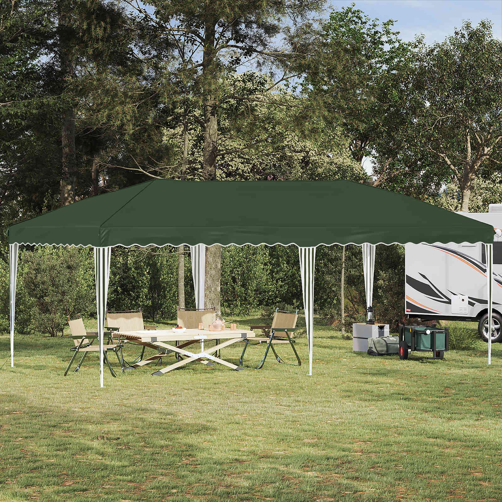 Pop-up Festtelt 575 x 290 x 245 cm Grøn billede