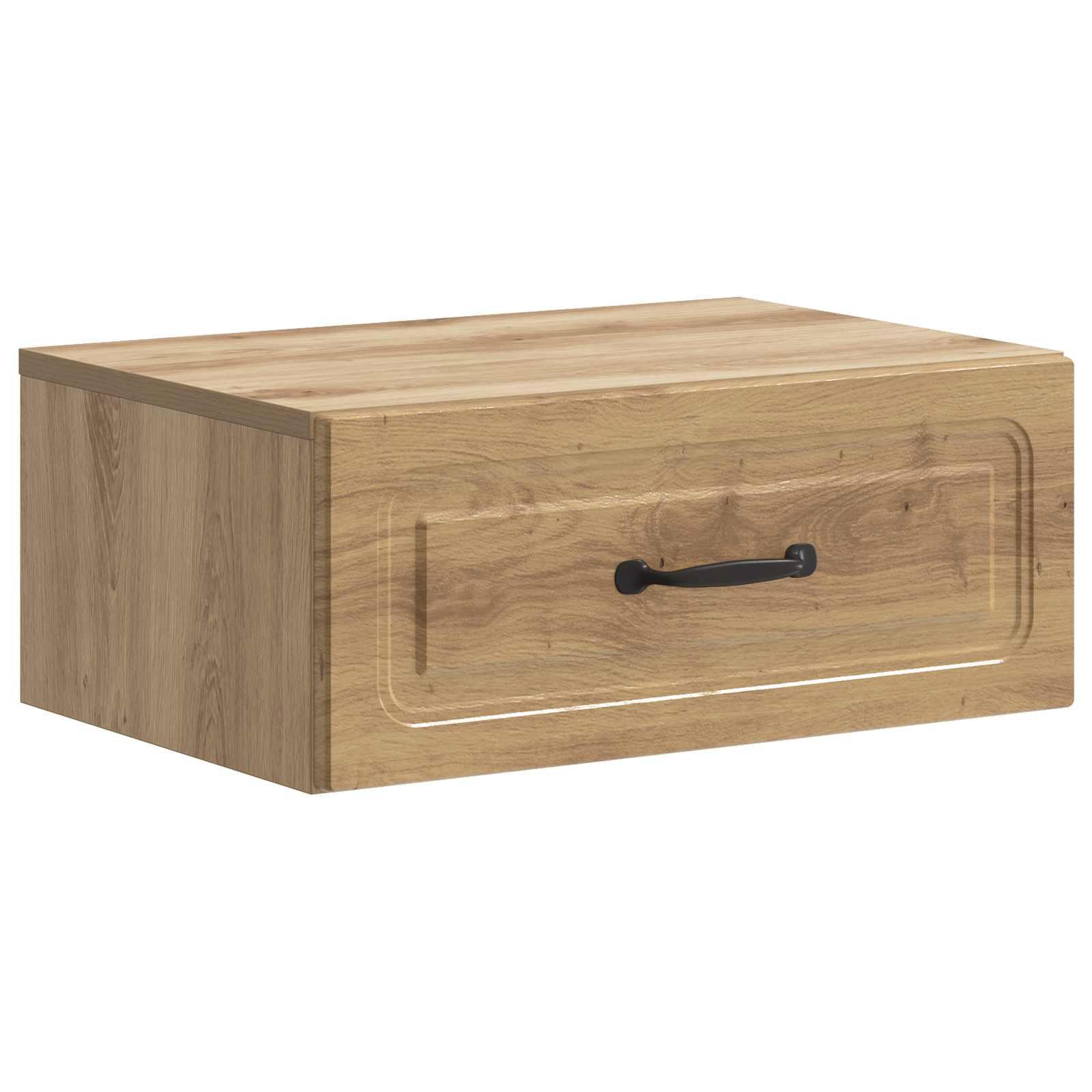 Væghængt Natbord Artisan-eg 49 x 34,5 x 20 cm Konstrueret træ billede