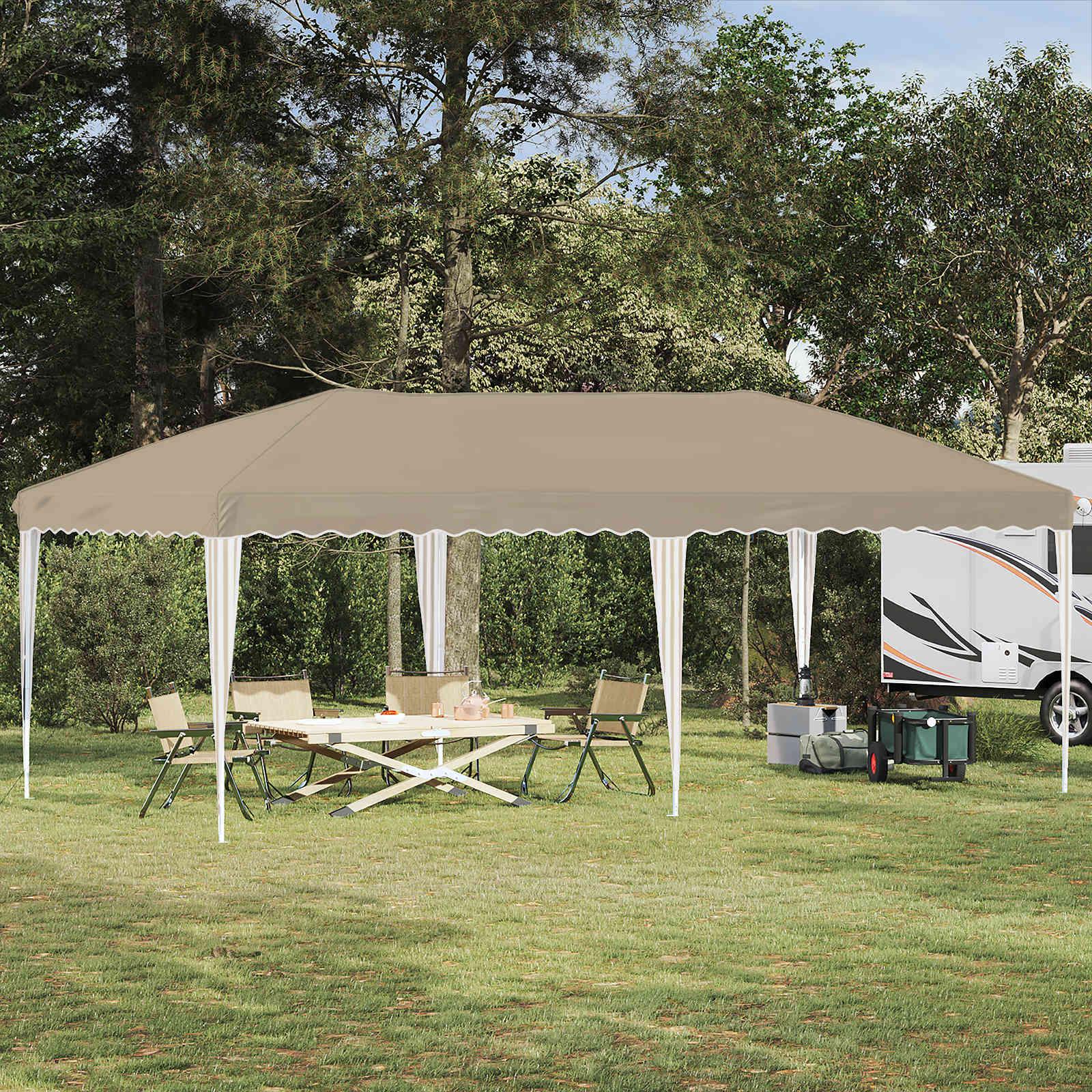Pop-up Festtelt 575 x 290 x 245 cm Cremefarvet billede