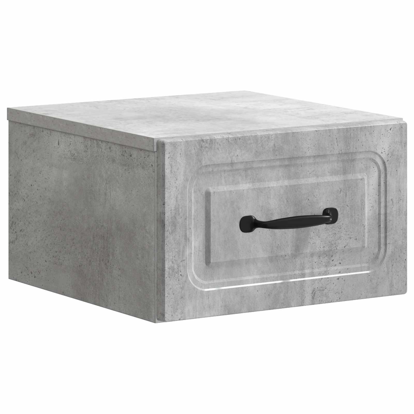 Væghængt Natbord Betongrå 34,5 x 33 x 20 cm Konstrueret træ billede