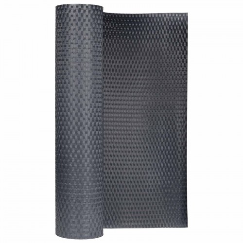 Altan skærm i polyrattan - mørkegrå 600 × 100 cm
