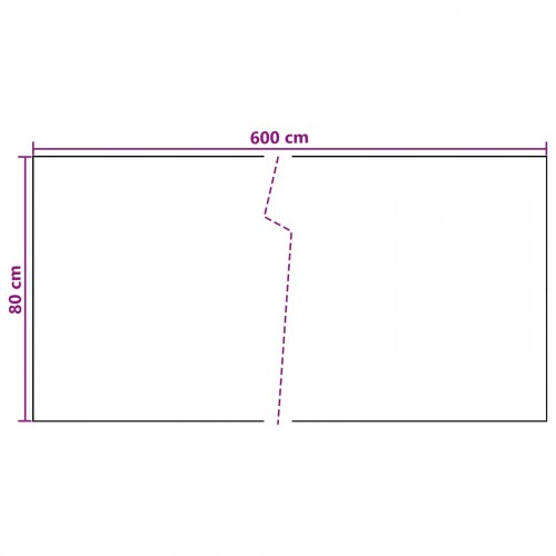Altan skærm i polyrattan - mørkegrå 600 × 80 cm