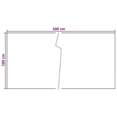 Altan skærm i polyrattan - mørkegrå 500 × 100 cm