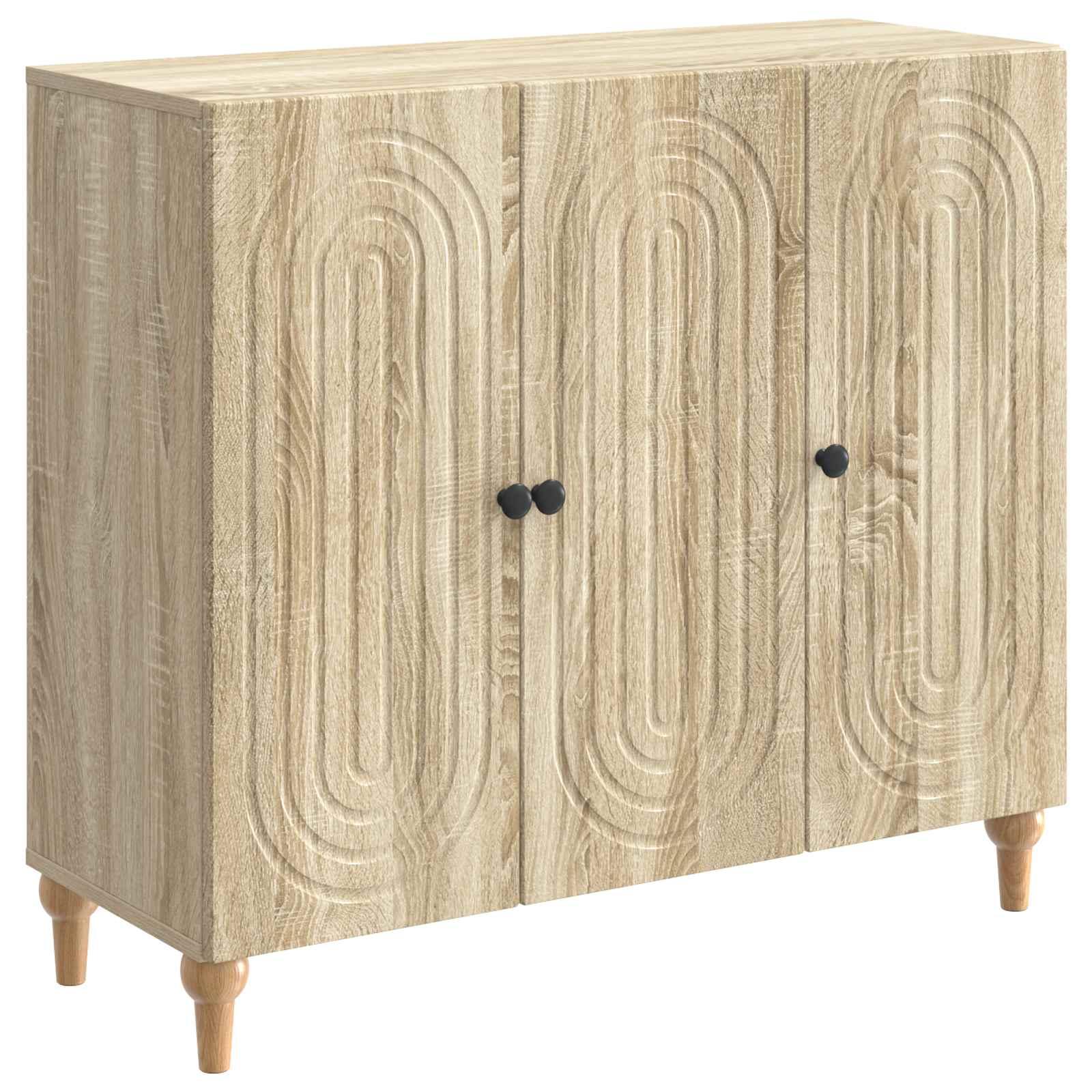 Sidebord Sonoma-eg 89 x 34,5 x 80 cm Konstrueret træ billede