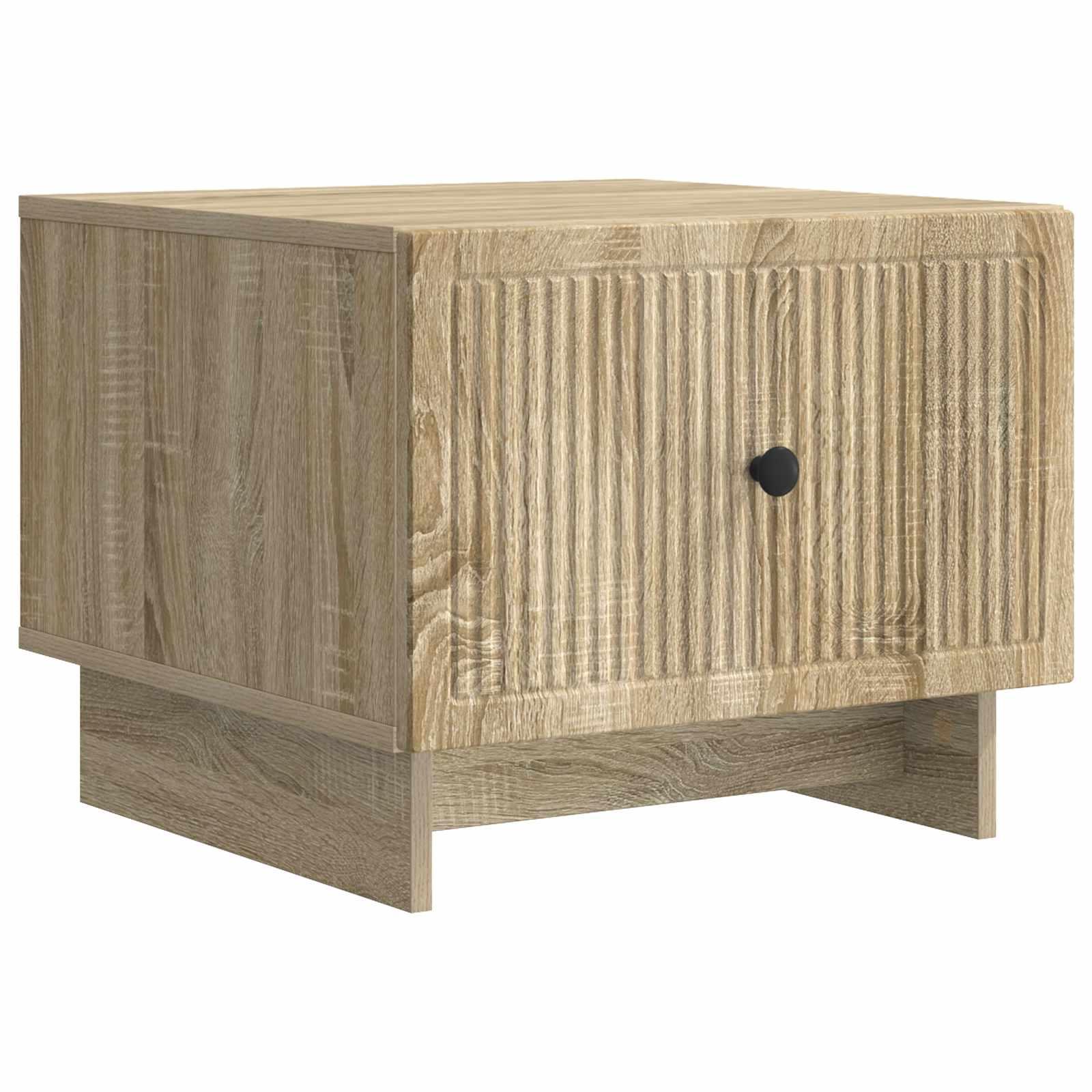 Sofabord med skuffe Sonoma-eg 49 x 50 x 40 cm Konstrueret træ billede