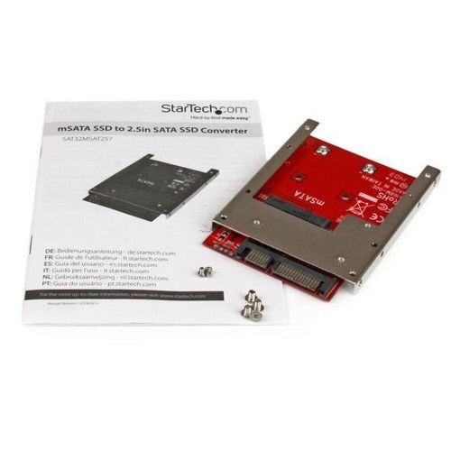 SSD adapter 2,5" - StarTech SAT32MSAT257, rød/sølv - mSATA til SATA