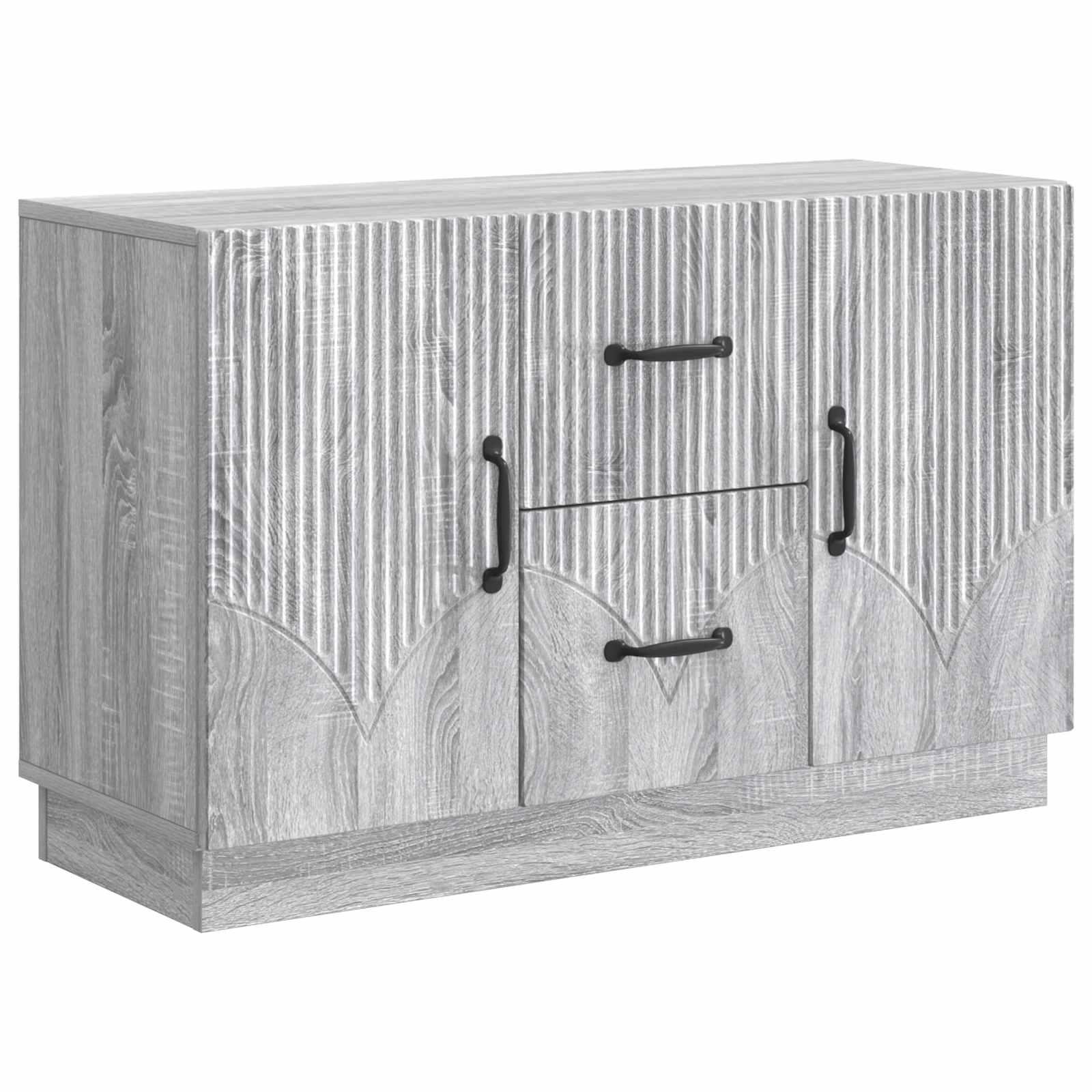Sidebord Grå sonoma-eg 89 x 34,5 x 57 cm Konstrueret træ billede