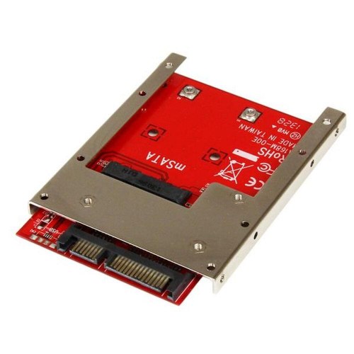 SSD adapter 2,5" - StarTech SAT32MSAT257, rød/sølv - mSATA til SATA