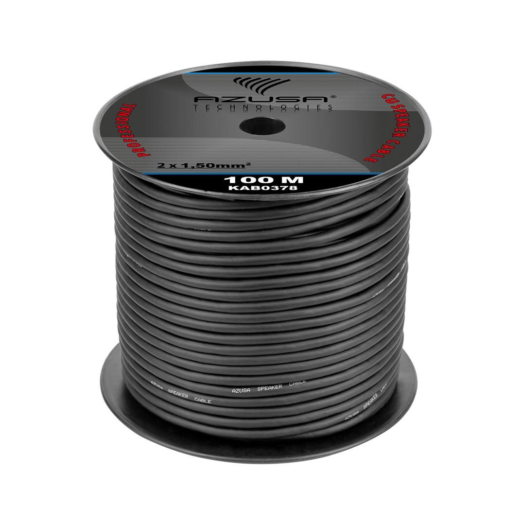 Højttalerkabel rund 2 × 1,50 mm² – 100 m rulle billede