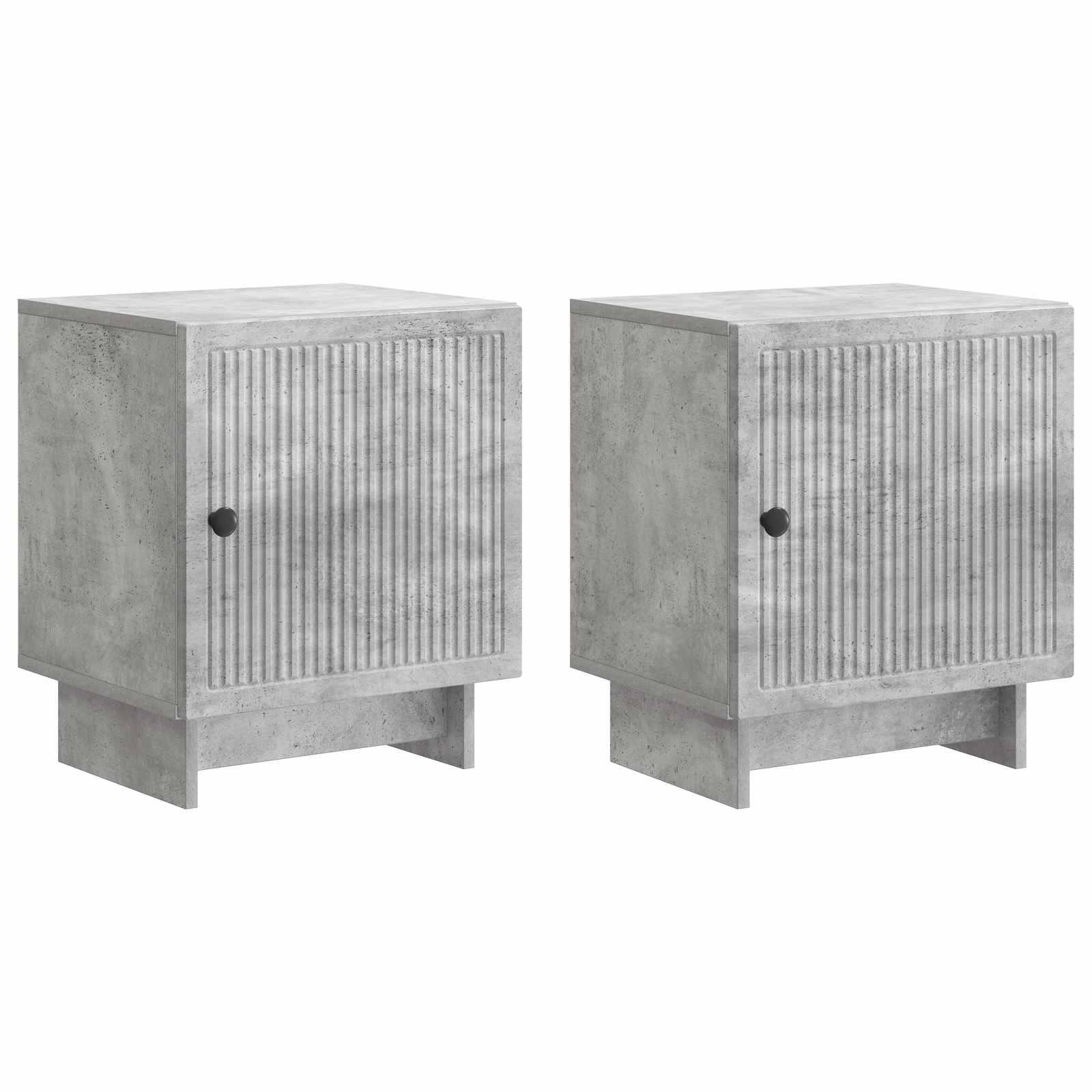 Natskab 2 stk Betongrå 43 x 34,5 x 50 cm Konstrueret træ billede