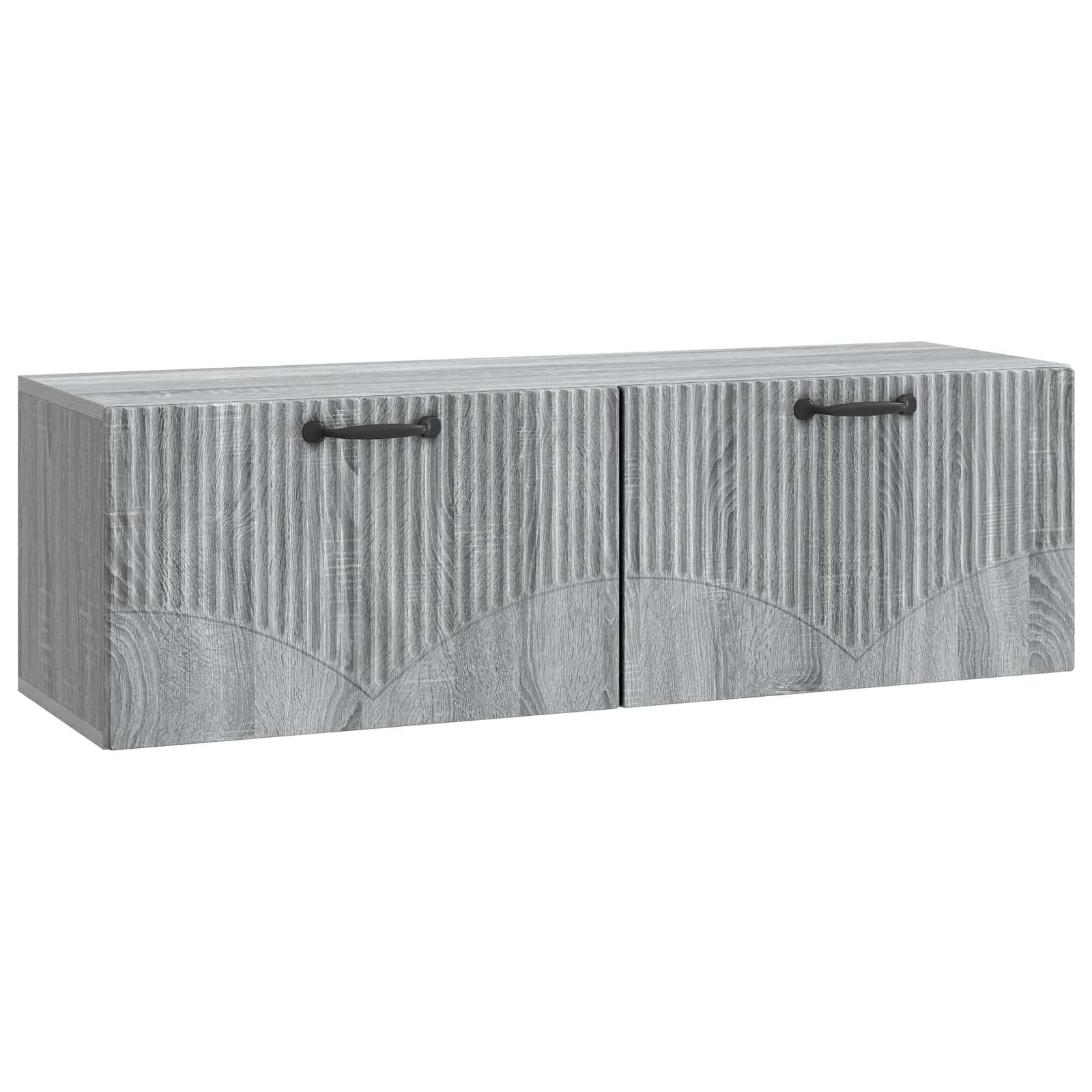 Væghængt TV-skab Grå sonoma-eg 98 x 31 x 30 cm Konstrueret træ billede