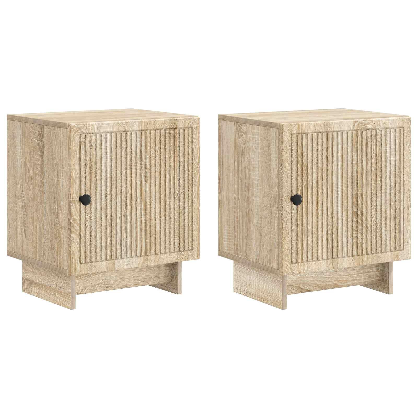 Natskab 2 stk Sonoma-eg 43 x 34,5 x 50 cm Konstrueret træ billede
