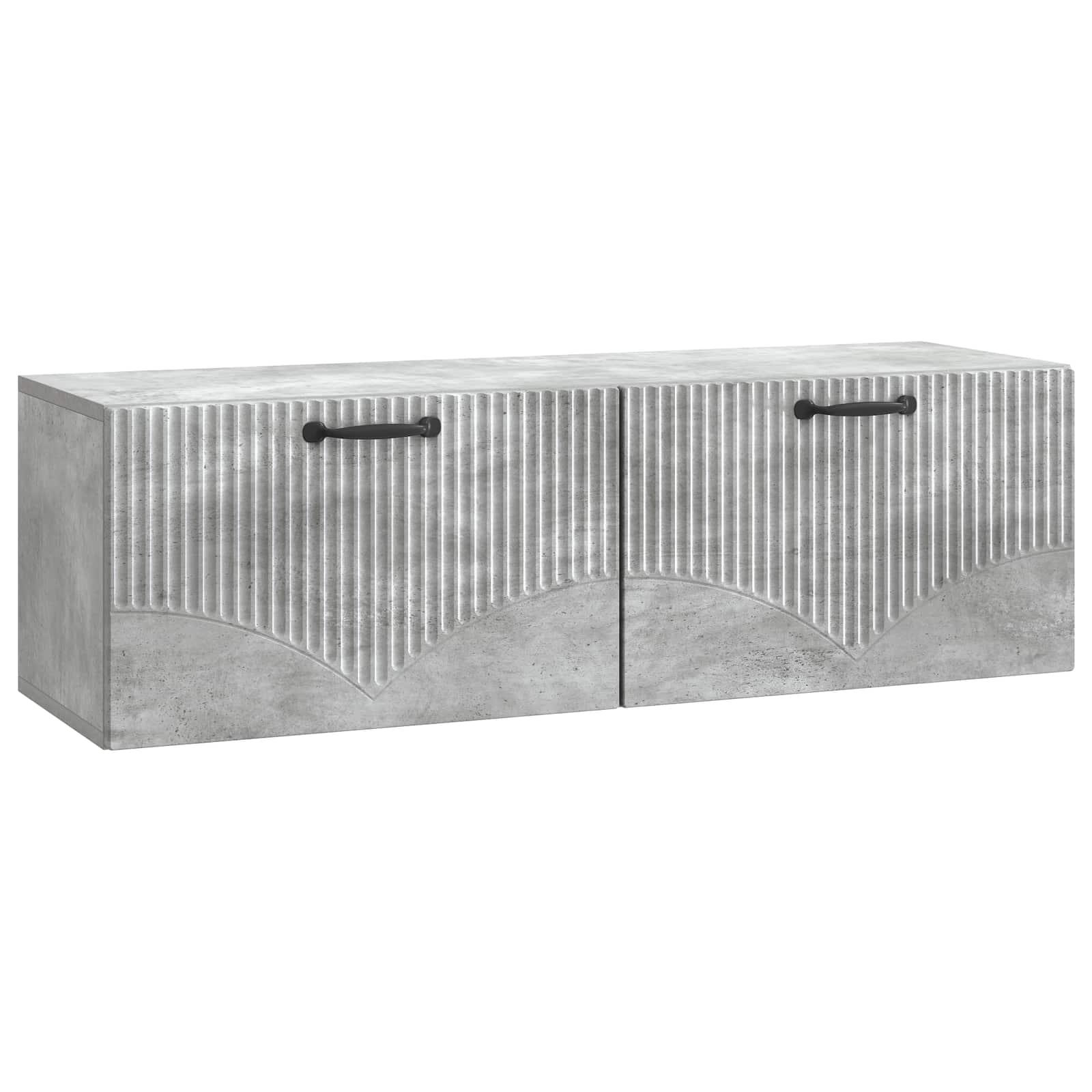 Væghængt TV-skab Betongrå 98 x 31 x 30 cm Konstrueret træ billede