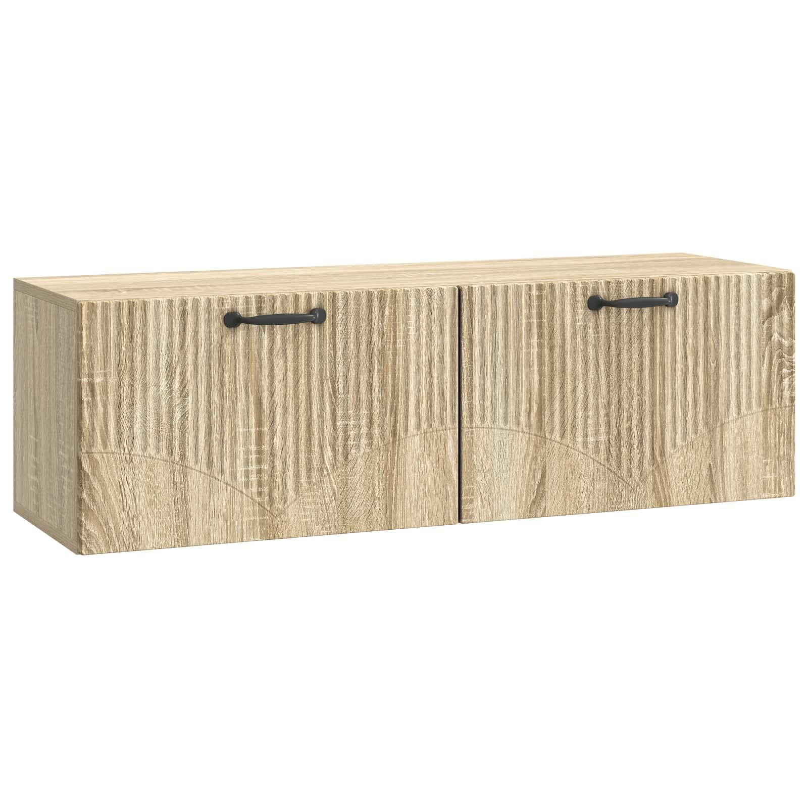 Væghængt TV-skab Sonoma-eg 98 x 31 x 30 cm Konstrueret træ billede