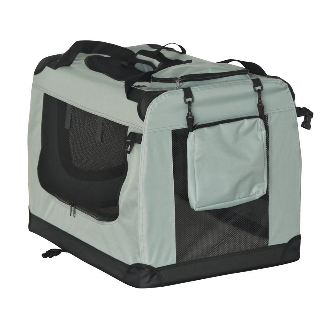 Sammenklappelig transporttaske til kæledyr XL 82×58×58 cm - grå billede