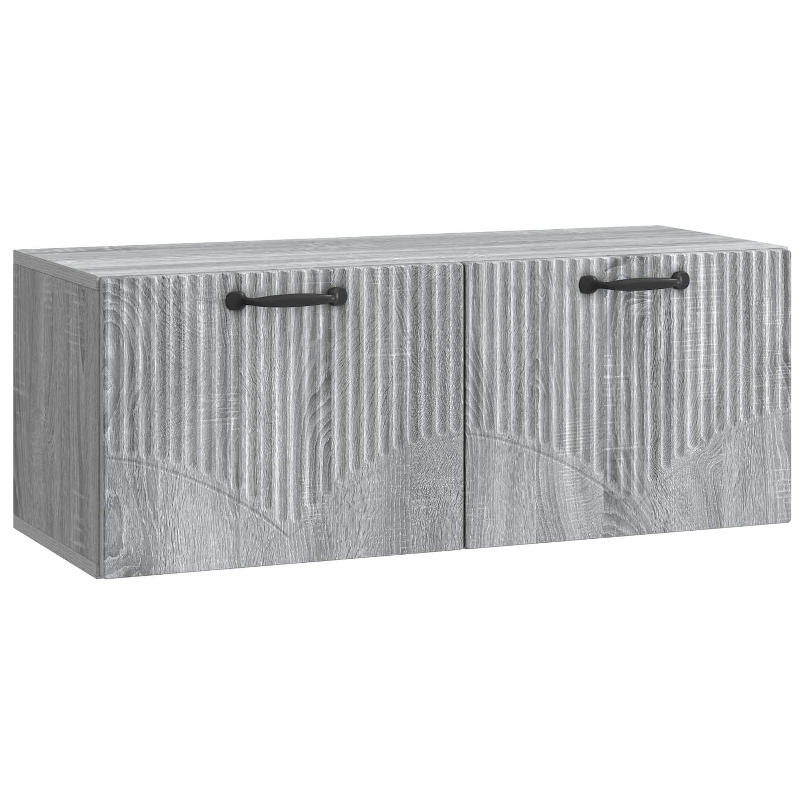 Væghængt TV-skab Vægmonteret Grå sonoma-eg 78,5 x 31 x 30 cm billede
