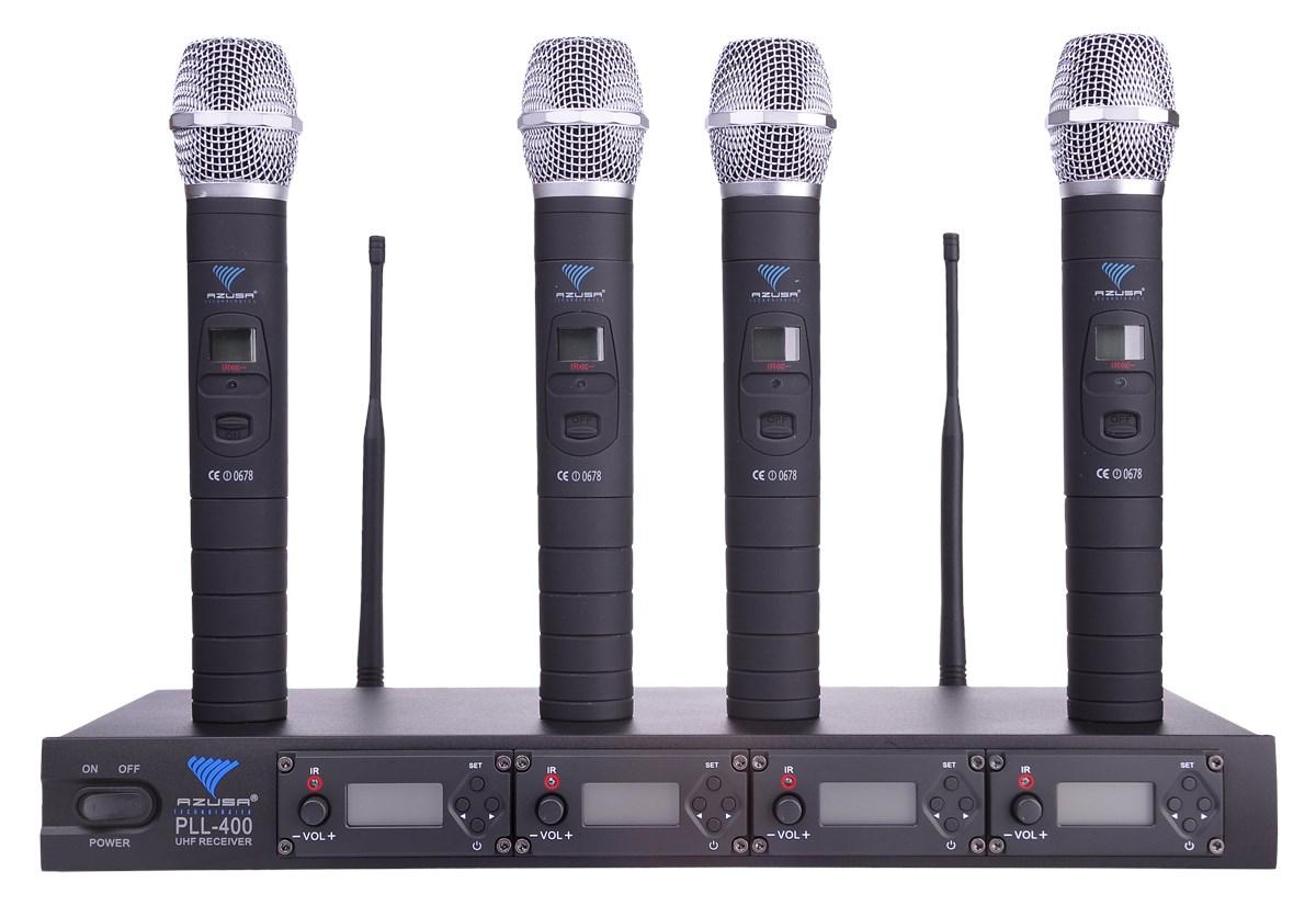 PULSAR PLL-400 UHF – trådløst mikrofonsæt med 4 håndholdte billede