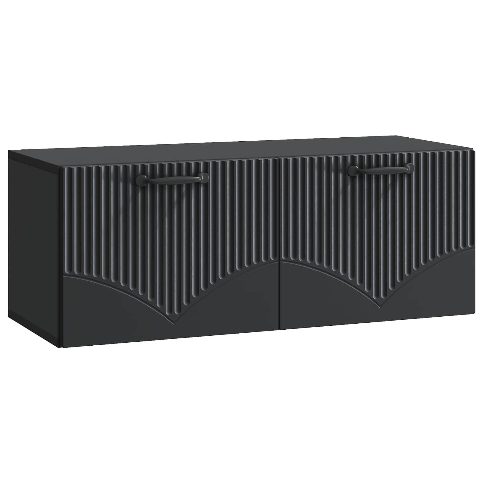 Væghængt TV-skab Sort 78,5 x 31 x 30 cm Konstrueret træ billede