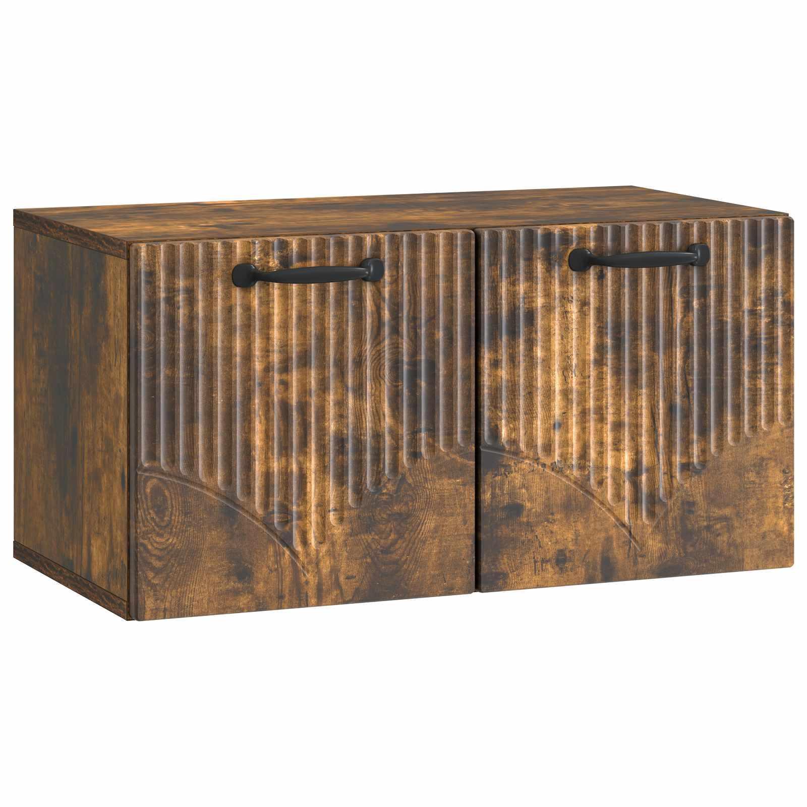 Væghængt TV-skab Røget eg 59,5 x 31 x 30 cm Konstrueret træ billede