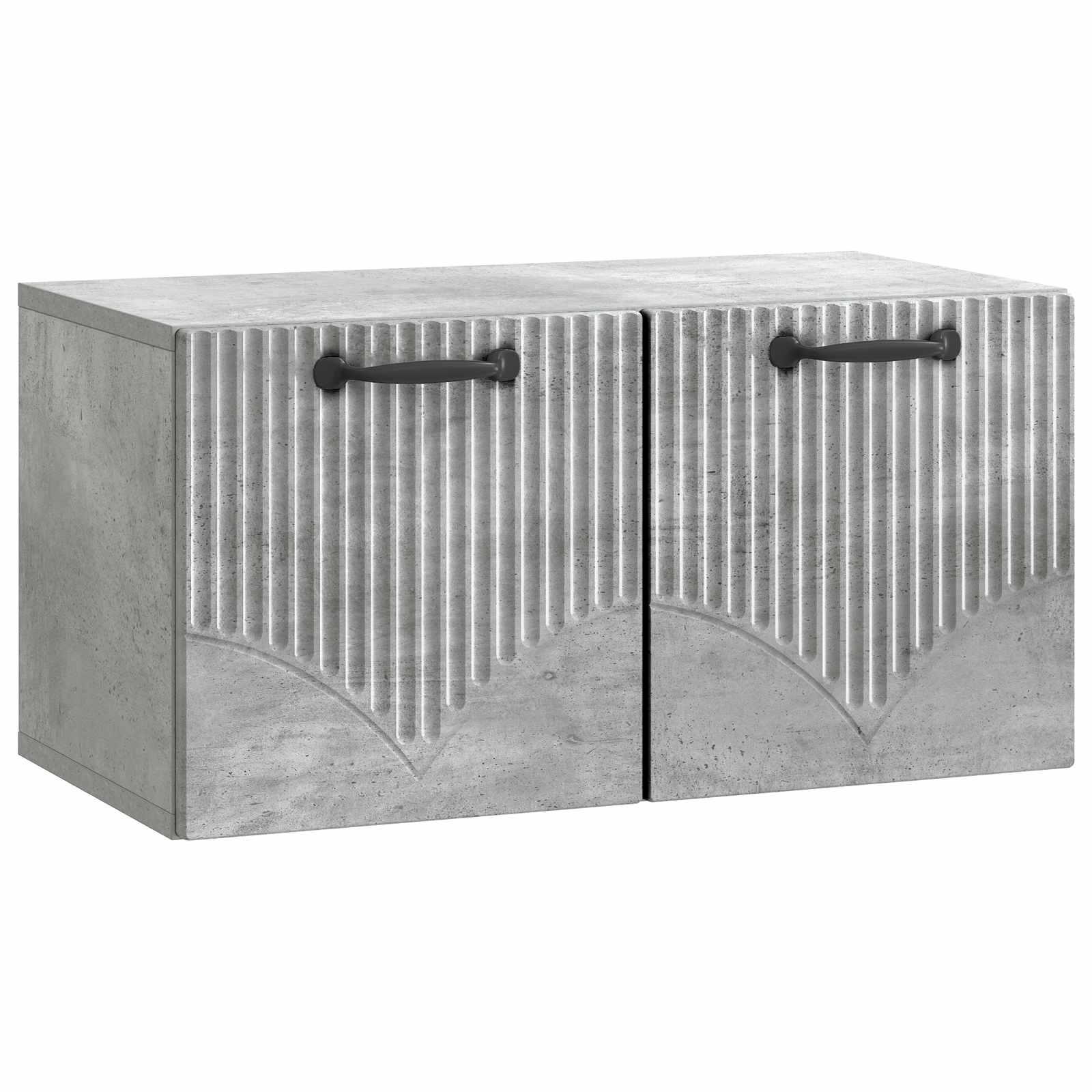 Væghængt TV-skab Betongrå 59,5 x 31 x 30 cm Konstrueret træ billede