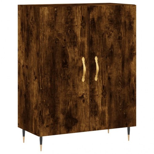 Højskab 69,5x34x180 cm konstrueret træ røget egetræsfarve