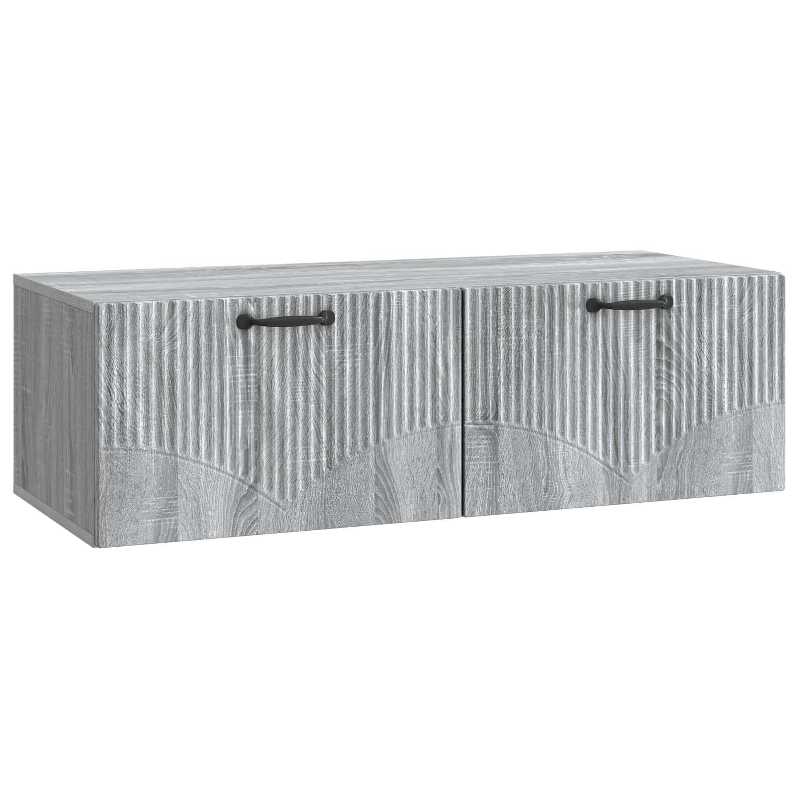 Væghængt TV-skab Grå sonoma-eg 98 x 41 x 30 cm Konstrueret træ billede