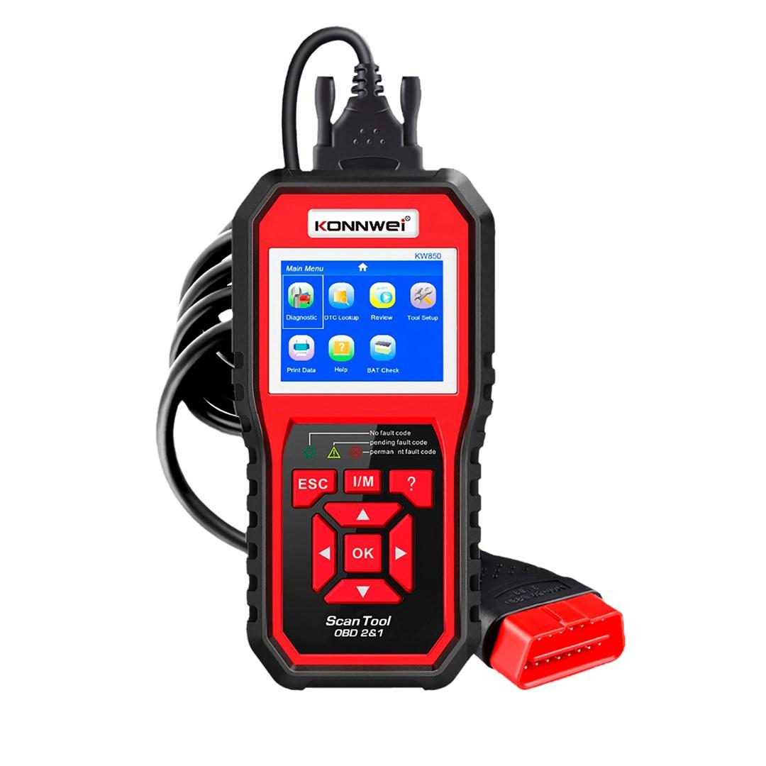 KONNWEI KW850 OBD2 diagnosetester - håndholdt bilscanner billede