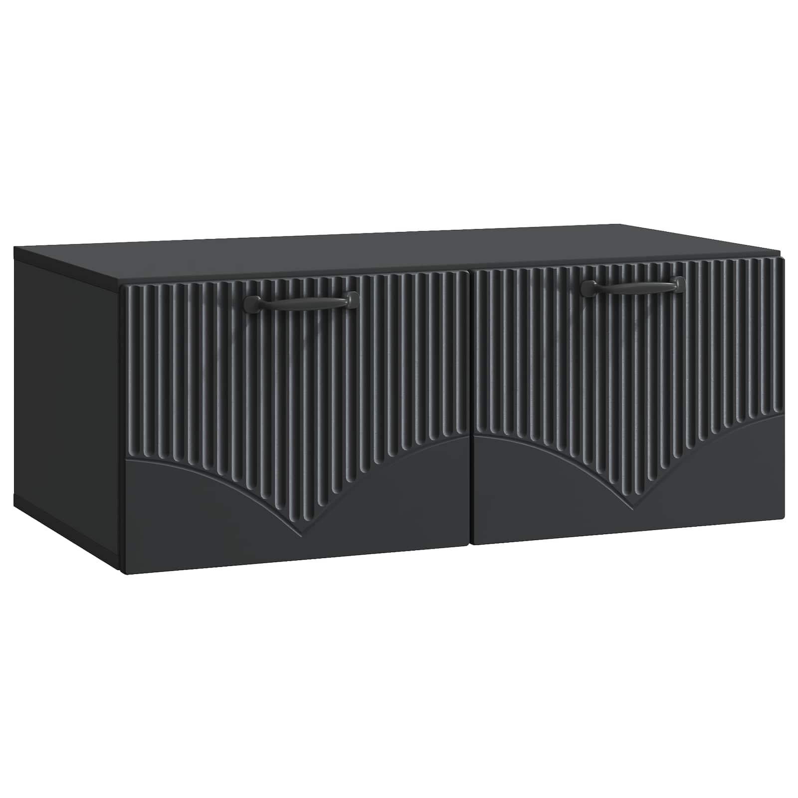 Væghængt TV-skab Sort 78,5 x 41 x 30 cm Konstrueret træ billede