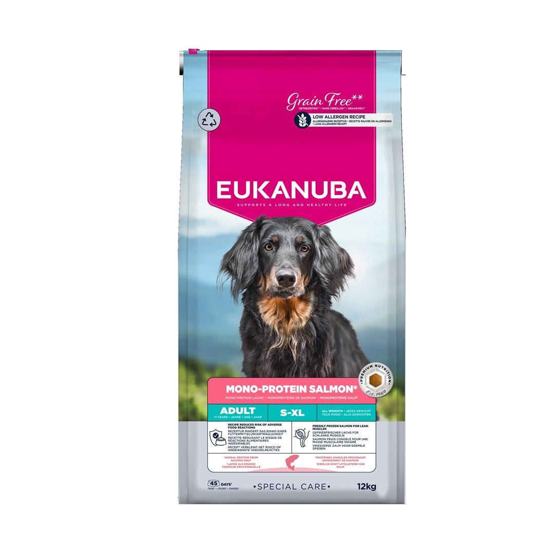 Eukanuba Special Care Mono-Protein Adult – laks, kornfrit tørfoder til hund – 12 kg billede