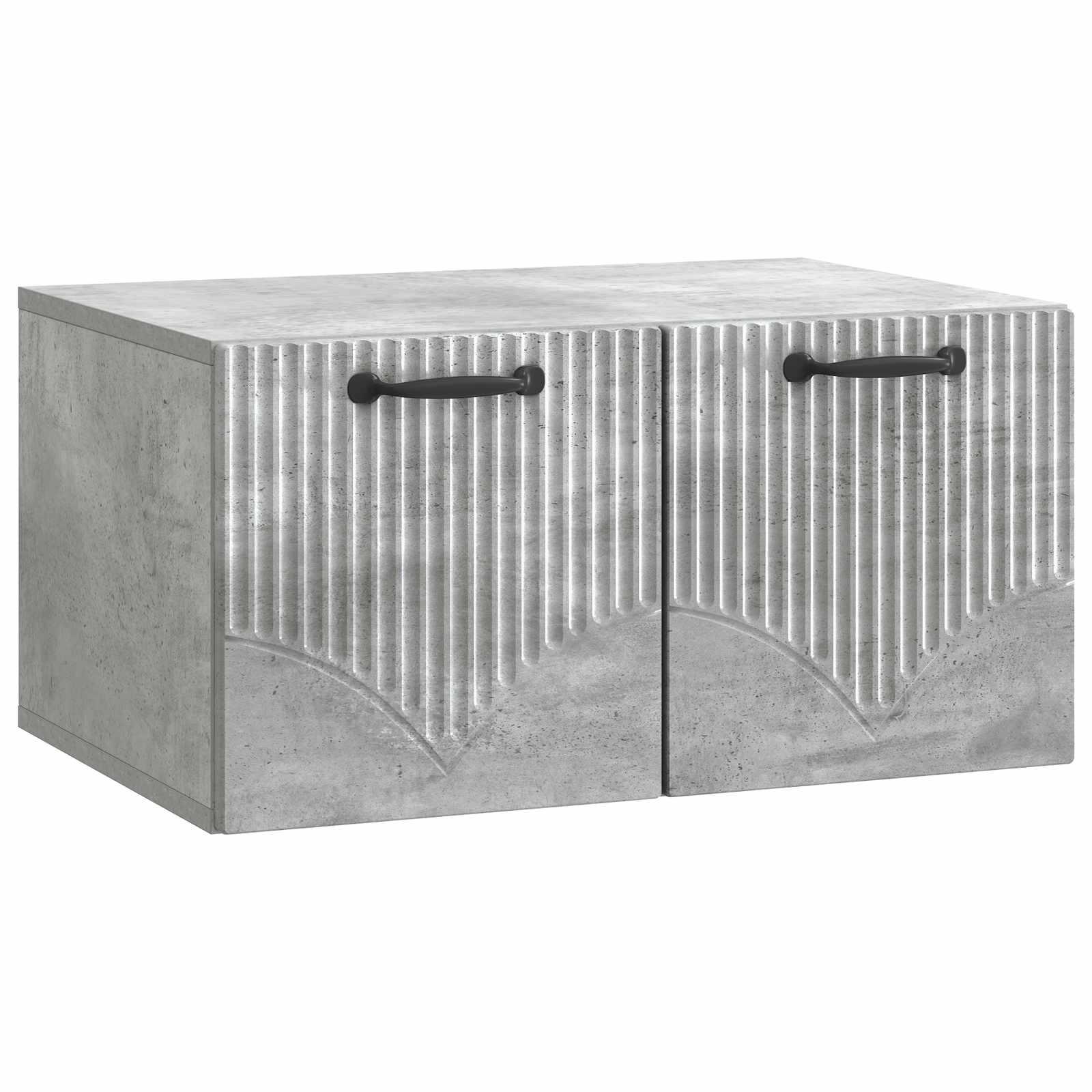Væghængt TV-skab Betongrå 59,5 x 41 x 30 cm Konstrueret træ billede