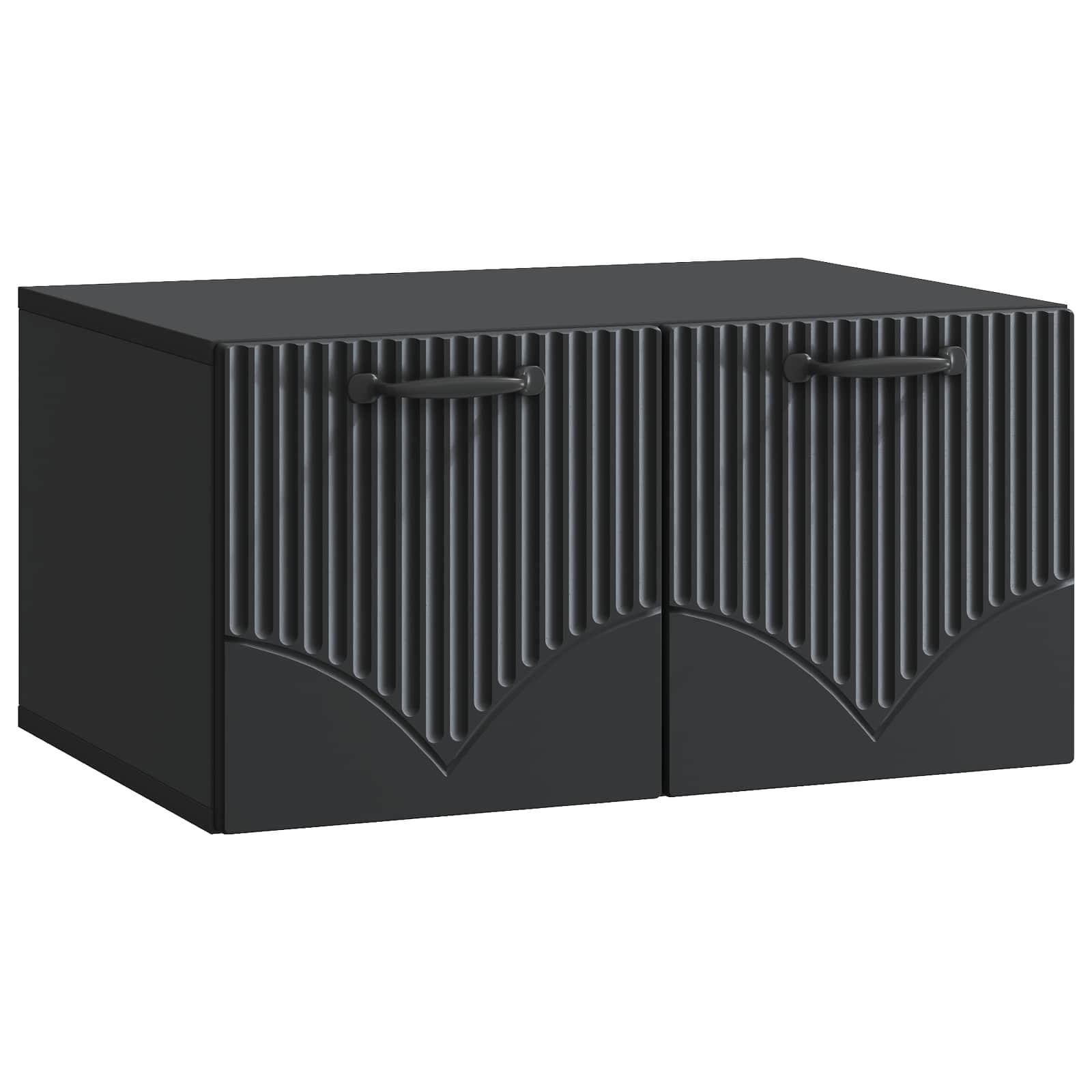 Væghængt TV-skab Sort 59,5 x 41 x 30 cm Konstrueret træ billede