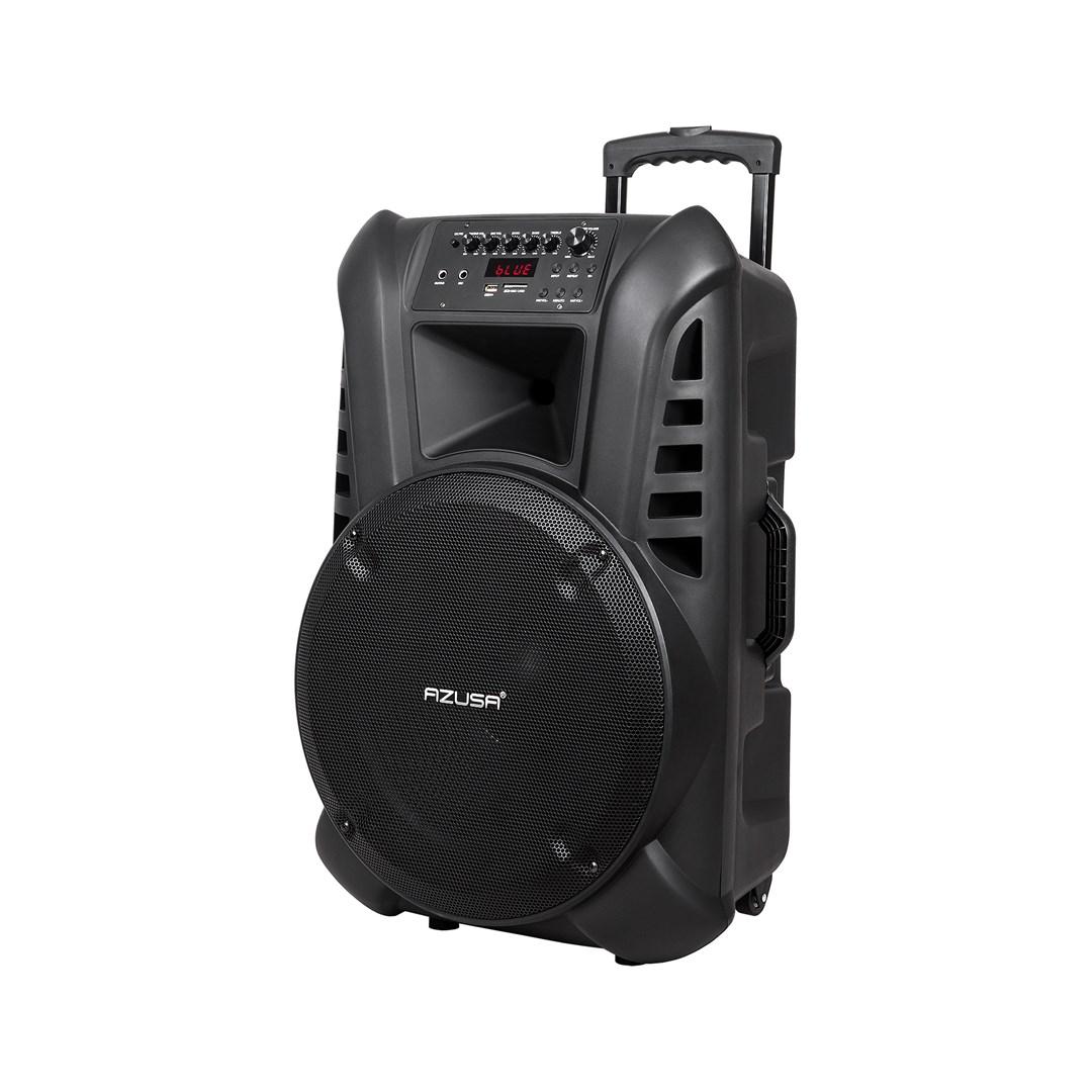 Aktiv Bluetooth-højttaler 15" - 120 W med 2 trådløse mikrofoner, SD & USB billede