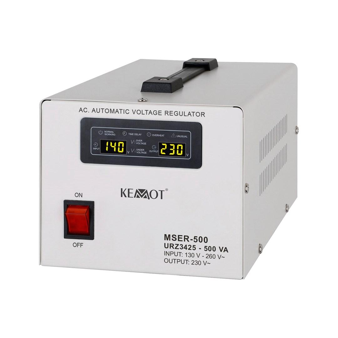 KEMOT MSER-500 automatisk spændingsstabilisator – 500 VA, servomotor billede