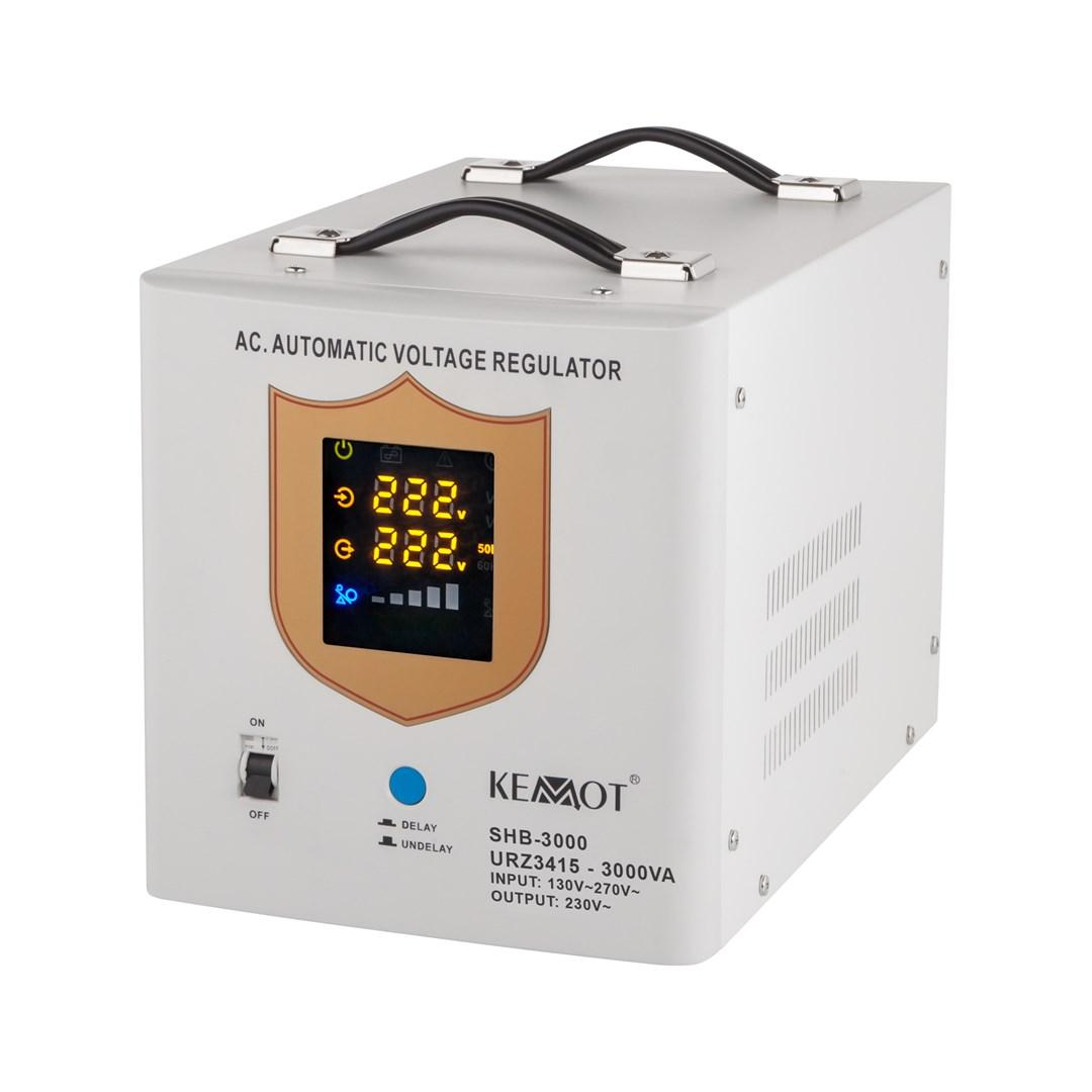 KEMOT SHB-3000 automatisk spændingsstabilisator – 3000 VA billede