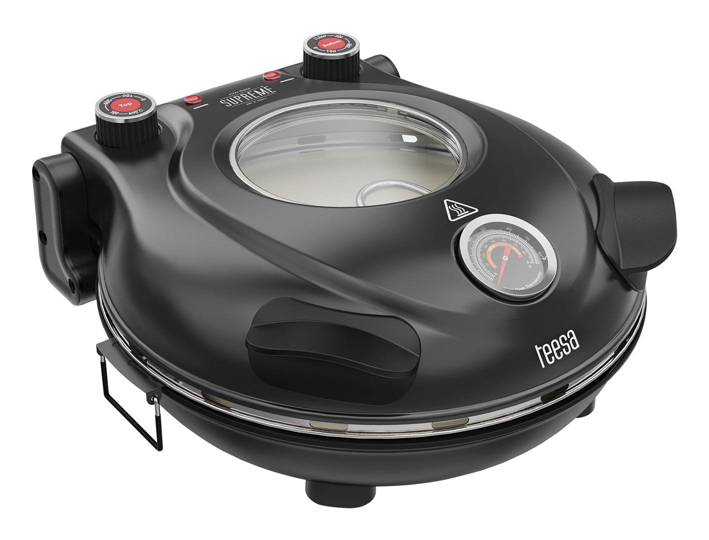 Teesa Supreme pizzaovn 1200 W – 32 cm med vindue og aftagelig sten billede