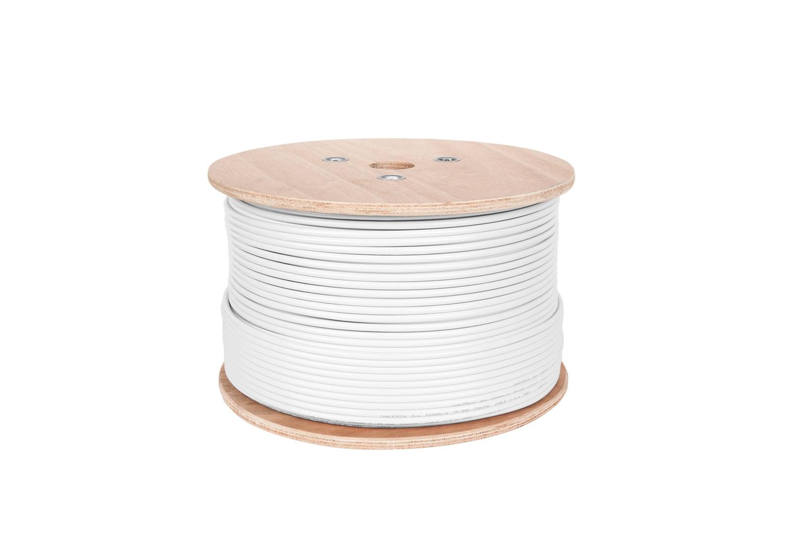 CABLETECH F690BV.A koaksialkabel – hvid tromle 305 m billede