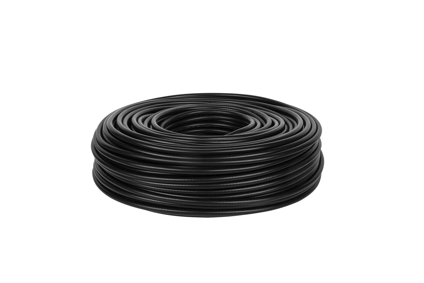 CABLETECH H1000 koaksialkabel 50 Ohm – 100 m, sort billede