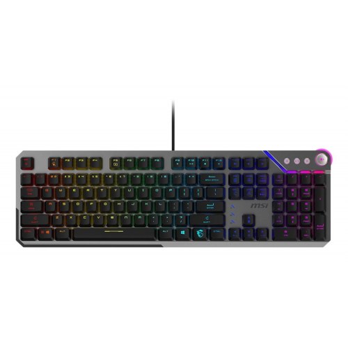 MSI Strike 600 gaming-tastatur – mekanisk, RGB, fuld størrelse, USB, QWERTY (engelsk) – Sort