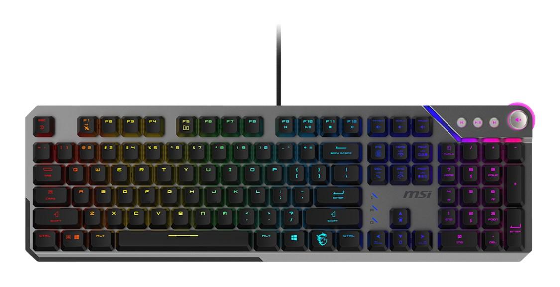 MSI Strike 600 gaming-tastatur – mekanisk, RGB, fuld størrelse, USB, QWERTY (engelsk) – Sort