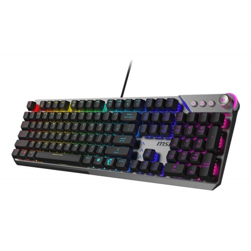 MSI Strike 600 gaming-tastatur – mekanisk, RGB, fuld størrelse, USB, QWERTY (engelsk) – Sort
