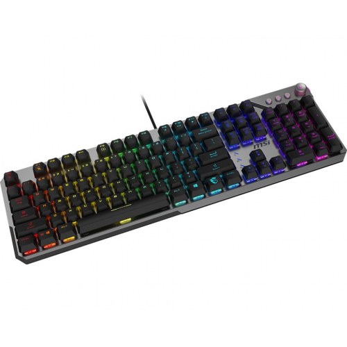MSI Strike 600 gaming-tastatur – mekanisk, RGB, fuld størrelse, USB, QWERTY (engelsk) – Sort