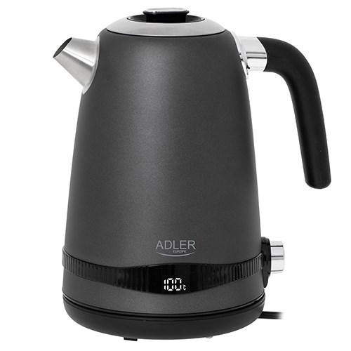Adler AD 1295 elkedel 1,7 l - satin grå med temperaturstyring billede